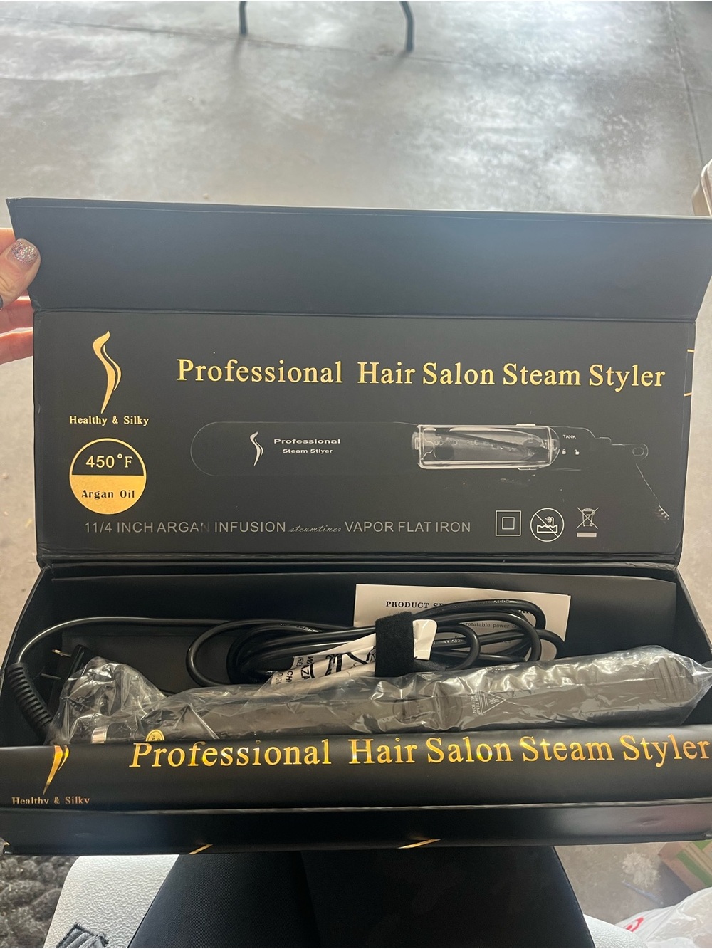 Professional Hair Salon Steam Styler - Black